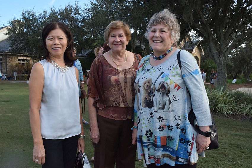 Lakewood Ranch's Lin Runge, Paree Gardner and Rookie Shifrin hope Putts for Mutts will raise a lot of money to support the Humane Society at Lakewood Ranch and help dogs and cats find their forever homes.