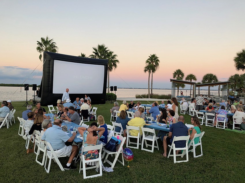 Attendees watched the sunset before the movie started. Courtesy photo.