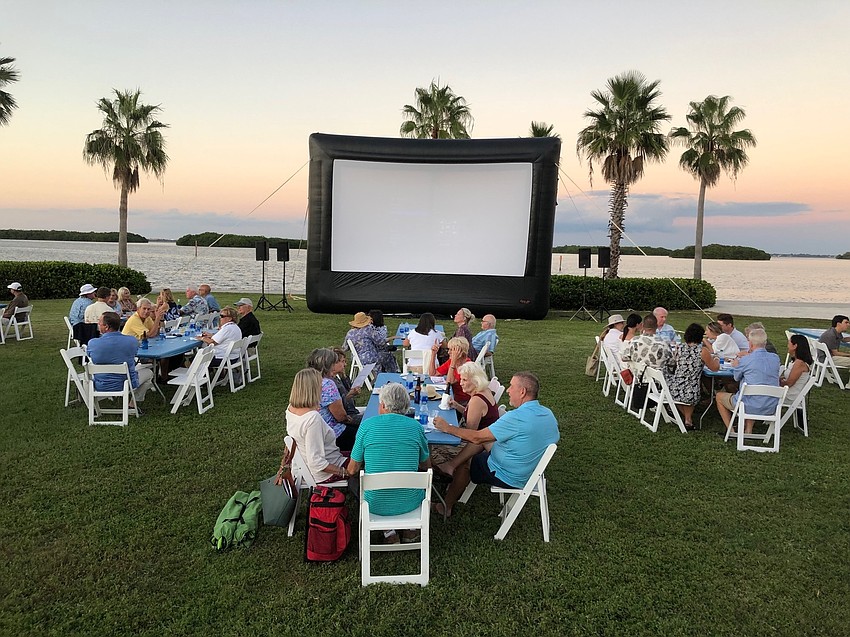 Attendees watched the sunset before the movie started. Courtesy photo.