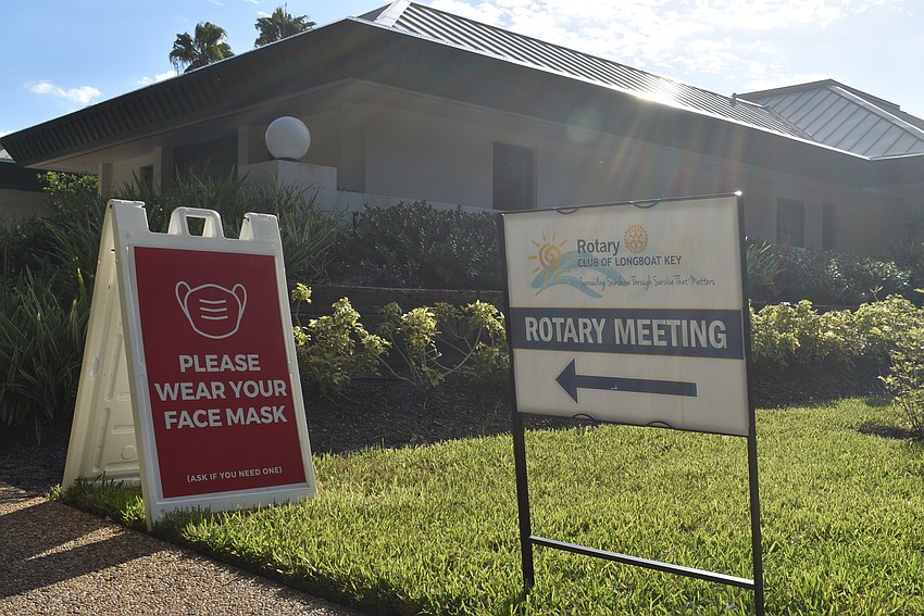 Rotarians came back to their meeting space at All Angels by the Sea Episcopal Church.