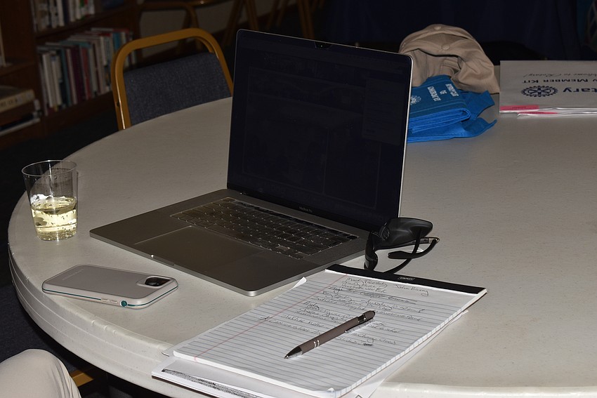 Terri Driver kept track of the virtual attendees.