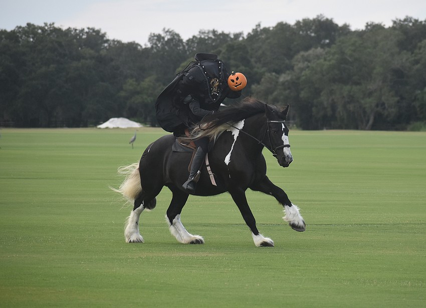 The Headless Horseman rides again during Saturday's performance of The Legend of Sleepy Hollow in Lakewood Ranch.