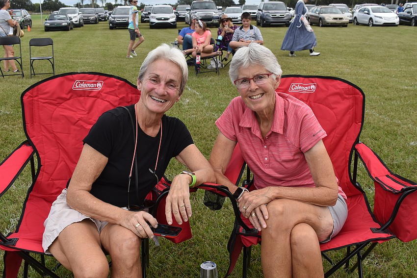 Joan McDonald (left) and Meg Guenveur, both of Lakewood Ranch, were among the first-time attendees to the annual performance of The Legend of Sleepy Hollow.