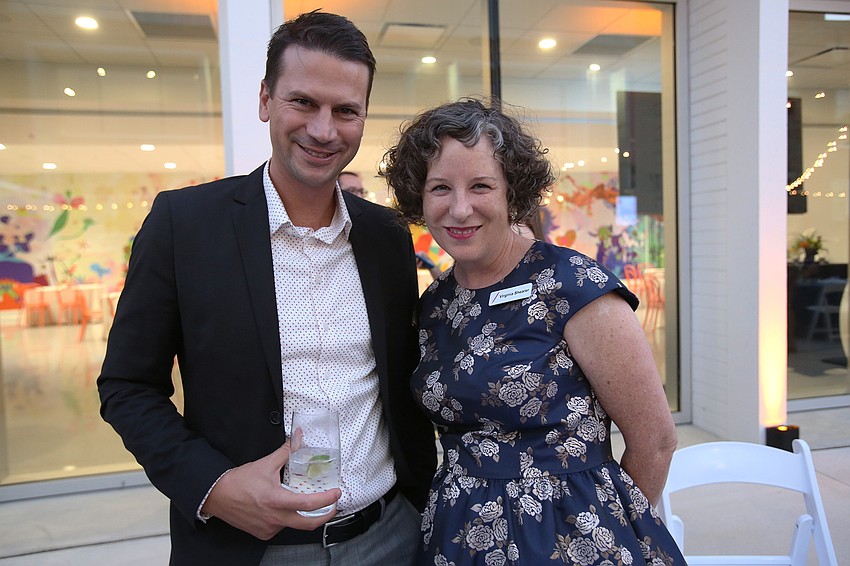 Jason Good and Sarasota Art Museum Executive Director Virginia Shearer