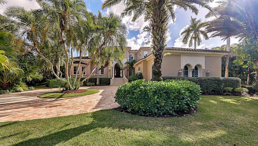 The home is situated on more than a half acre.