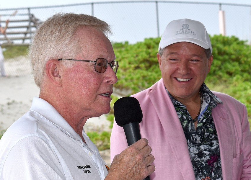 Mayor Ken Schneier of Longboat Key was among the guests Monday at the groundbreaking.