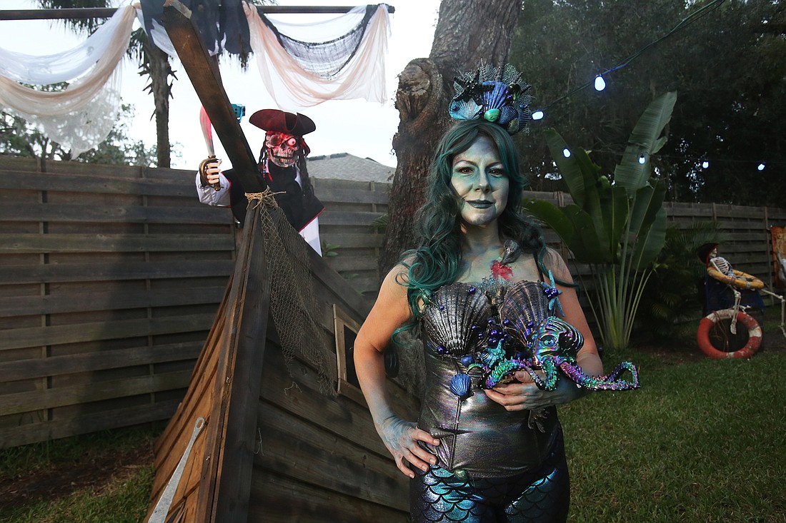 Christina Fraser has made a haunted high seas production of her backyard.