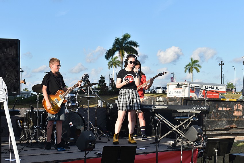 Local music group Unspoken was one of several acts providing the entertainment at Tuesday's Trick-or-Treat on the Lake at Nathan Benderson Park.