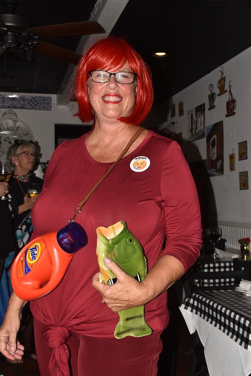 Donna Sharp Blaney came dressed as red tide, complete with a pin that said 