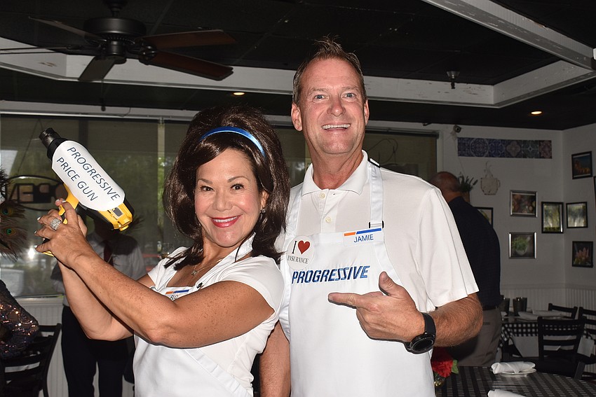 Secur-All agents Sandra Smith and Bob Rutland came dressed as their insurance heroes.