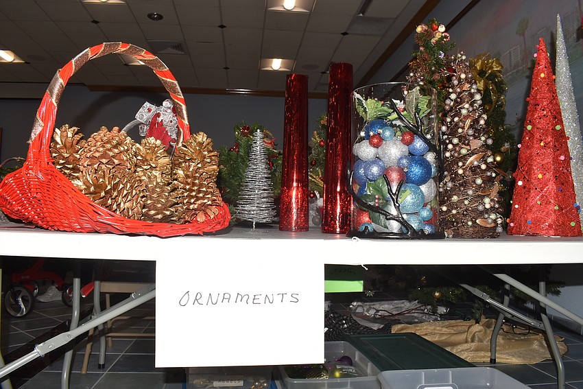 Other decorations have been set aside to be put out.