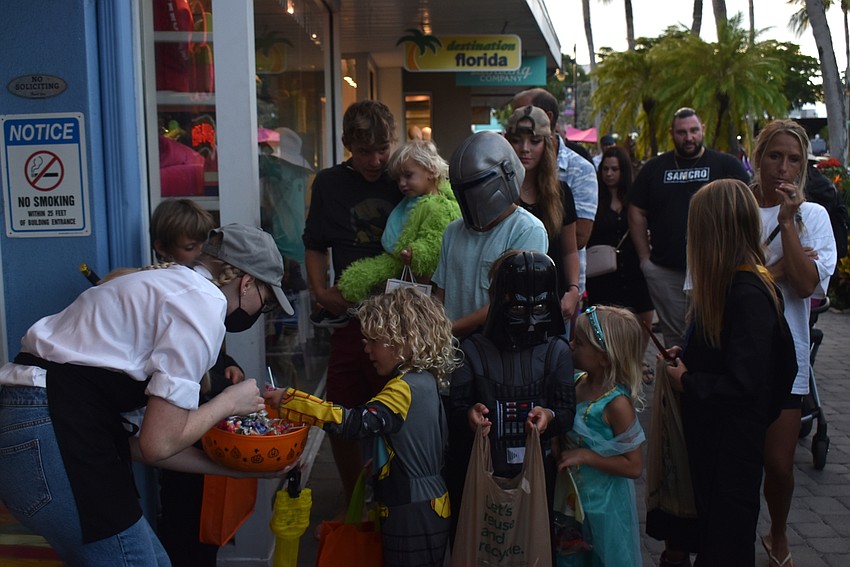 Kids flocked to candy bins wherever they could be found, like at Ben and Jerry's.