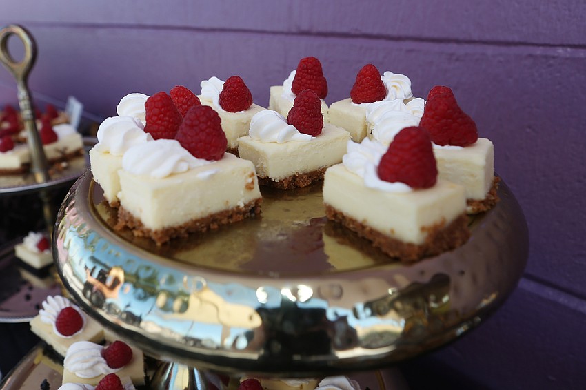 Guests snacked on cakes and treats.