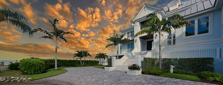 The Tocobaga Bay home overlooks Sarasota Bay. (Photo courtesy Brandy Shelton, Coldwell Banker)