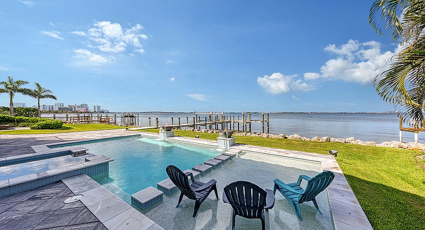 The Tocobaga Bay home overlooks Sarasota Bay. (Photo courtesy Brandy Shelton, Coldwell Banker)