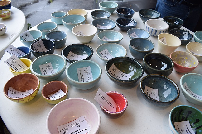 Every person who participates in Empty Bowls gets a handmade ceramic bowl.