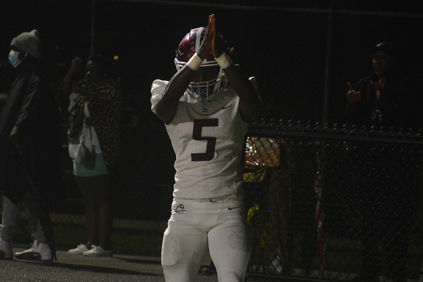 Bryan Kearse celebrates after his rushing touchdown.