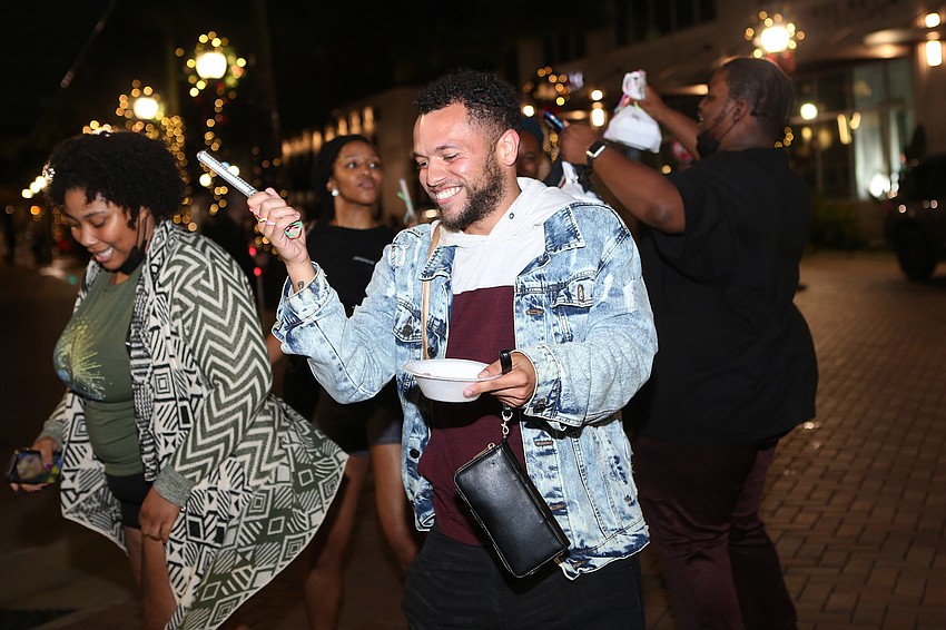 Donovan Whitney dances it up.