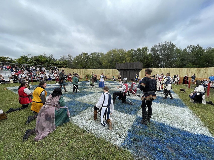 The human chess match, which pitted England against Scotland, is always a popular attraction at the Sarasota Medieval Fair.