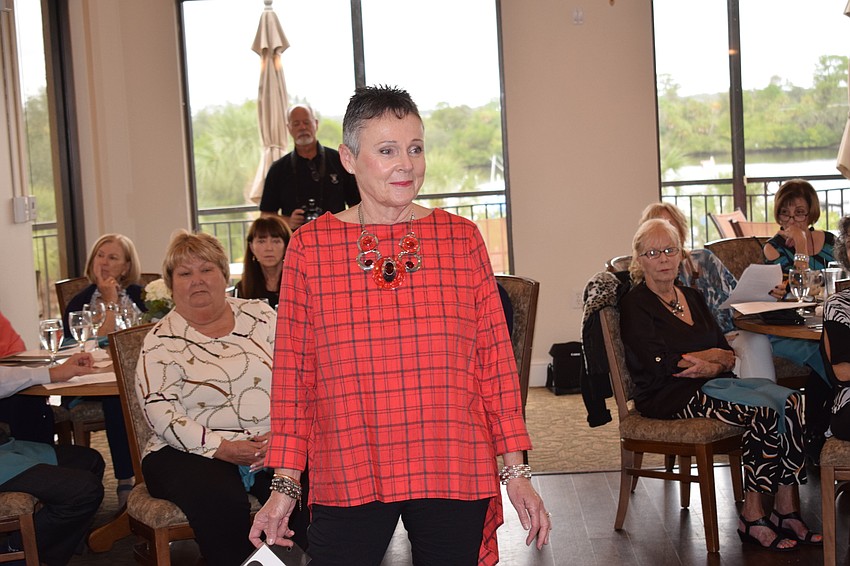 Beverley Lawson shows off some red with the holidays approaching.