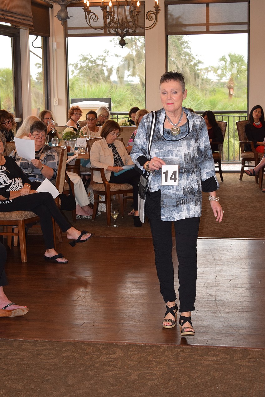 Beverley Lawson walks the runway at Waterlefe Golf and River Club.