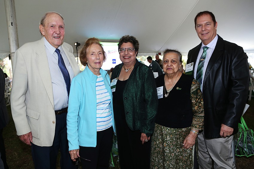 John and Lorna Clarke with Anila and Mona Jain and William Mariotti