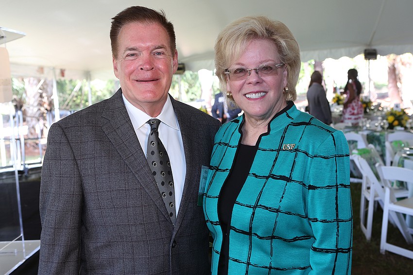 Richard Skaggs and USF president Rhea Law