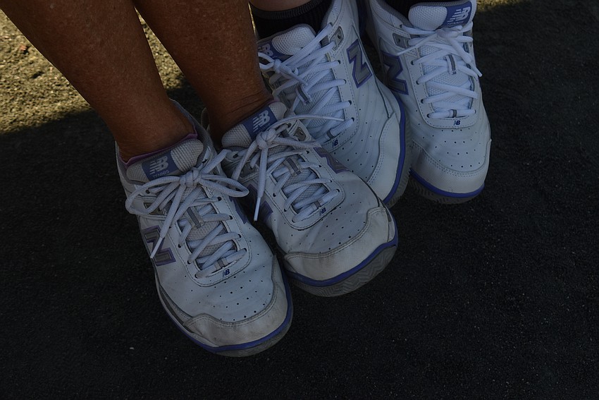 Bryanna Schmidt and Tamara Wright wore unexpectedly matching shoes.