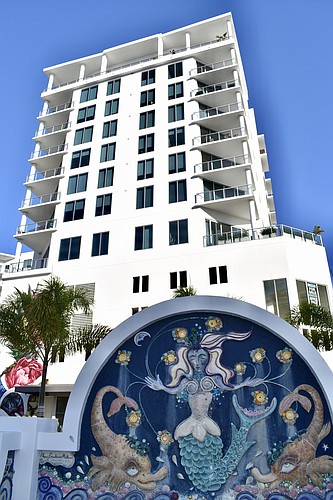 The Mark, adjacent to Paul Thorpe Park in Downtown, opened in 2019 at 111 South Palm Avenue.