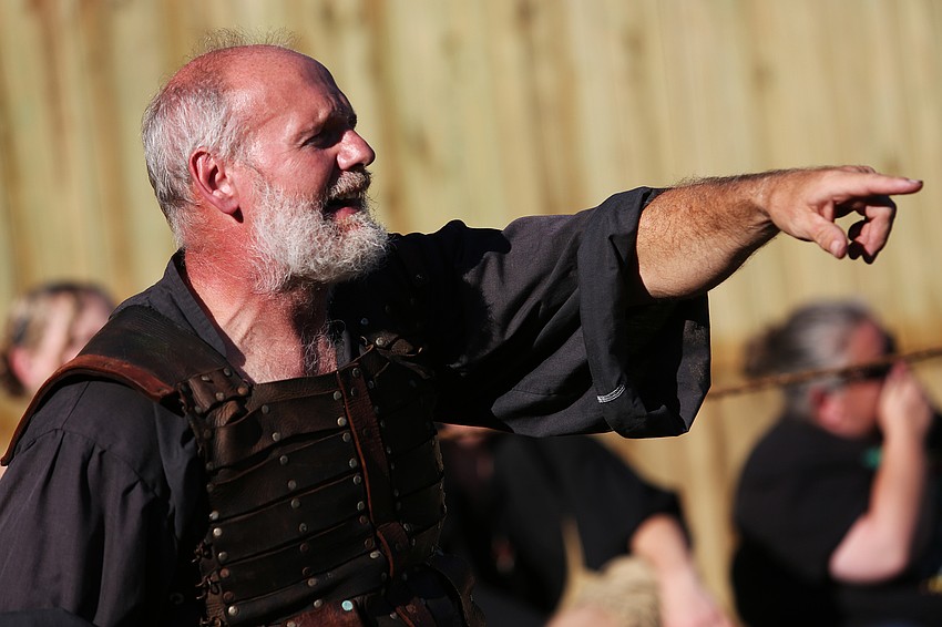 Gary Conner as McDonald the Gravedigger is the MVP at Sarasota Medieval Fair.