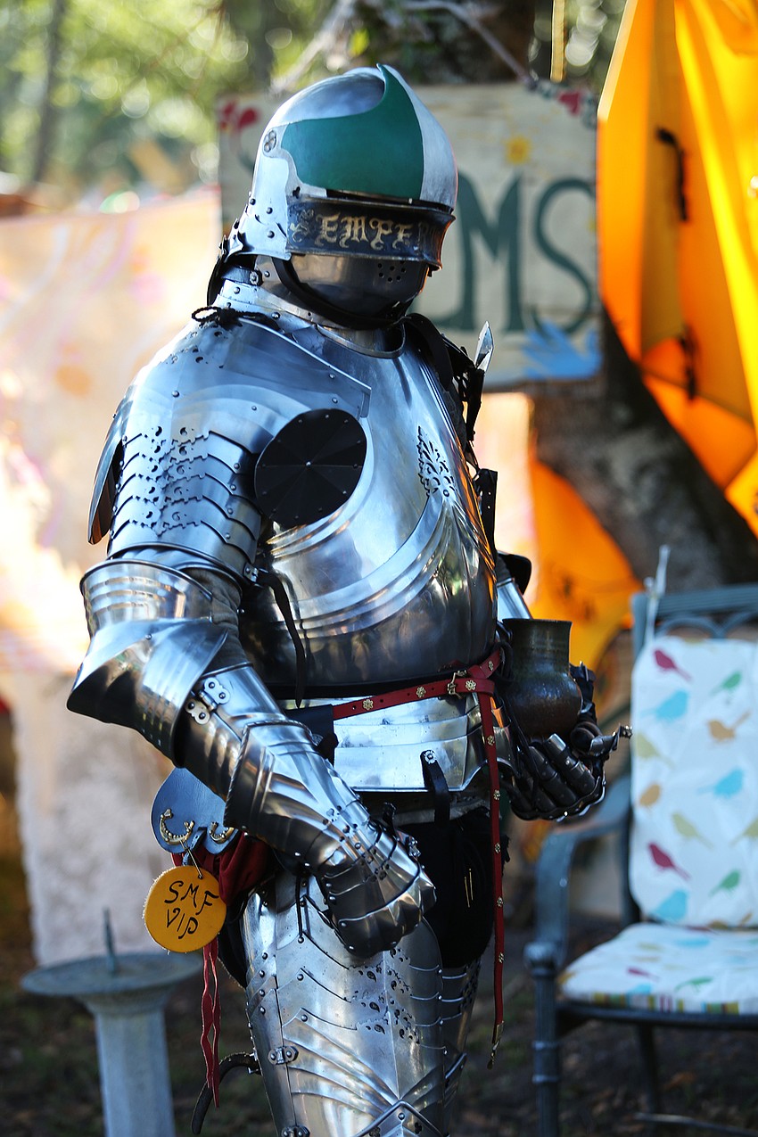 Justin Peeples went full knight at Sarasota Medieval Fair.