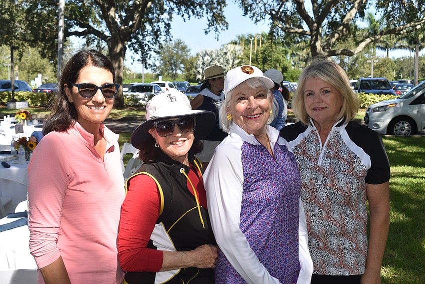 Pam Crowe, Kathy Bernstein, Becky Thomas and incoming president Amy Price