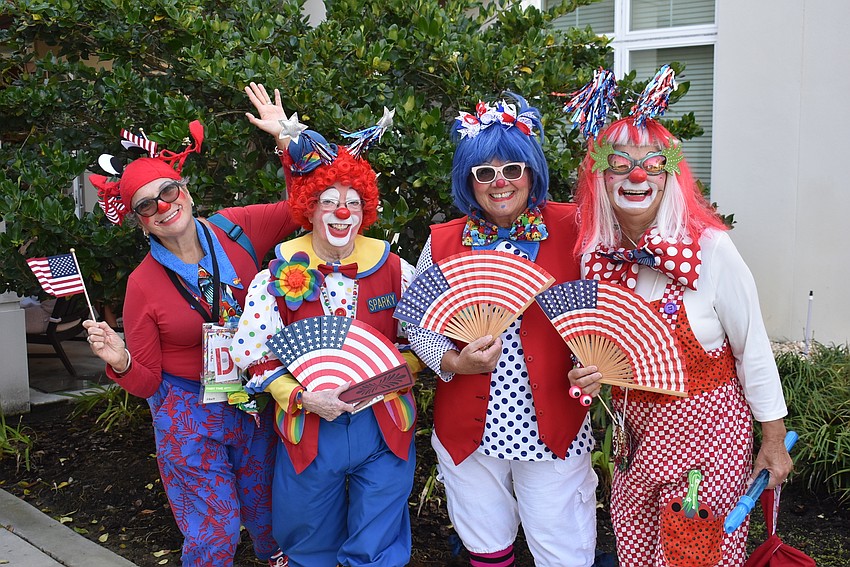 Tidewell Hospice clowns SeaMour Fish, Spanky, Anita Smile and Dimples drew laughs and smiles from those in attendance at the November 10 ceremony.