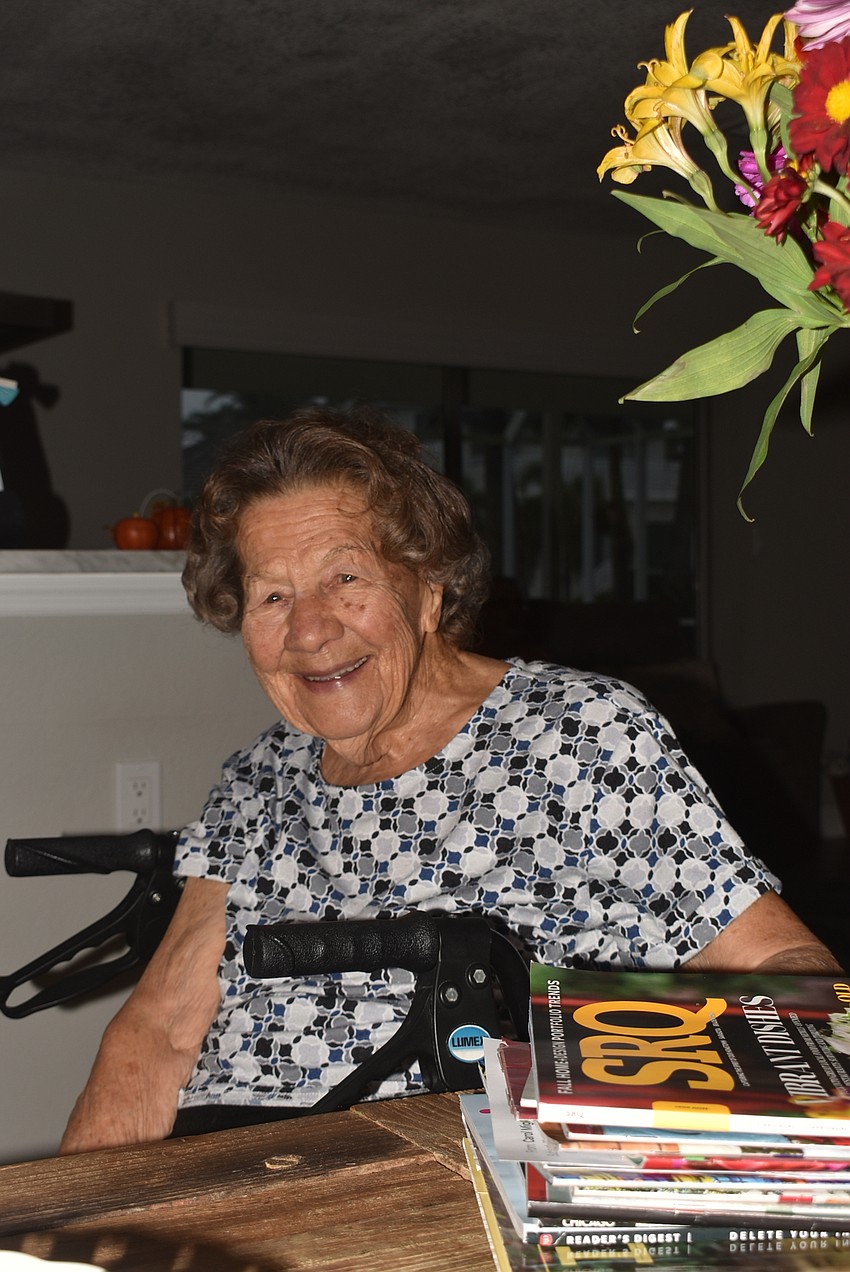 Mildred Clark, AKA Grandma Great, just before her 100th birthday.