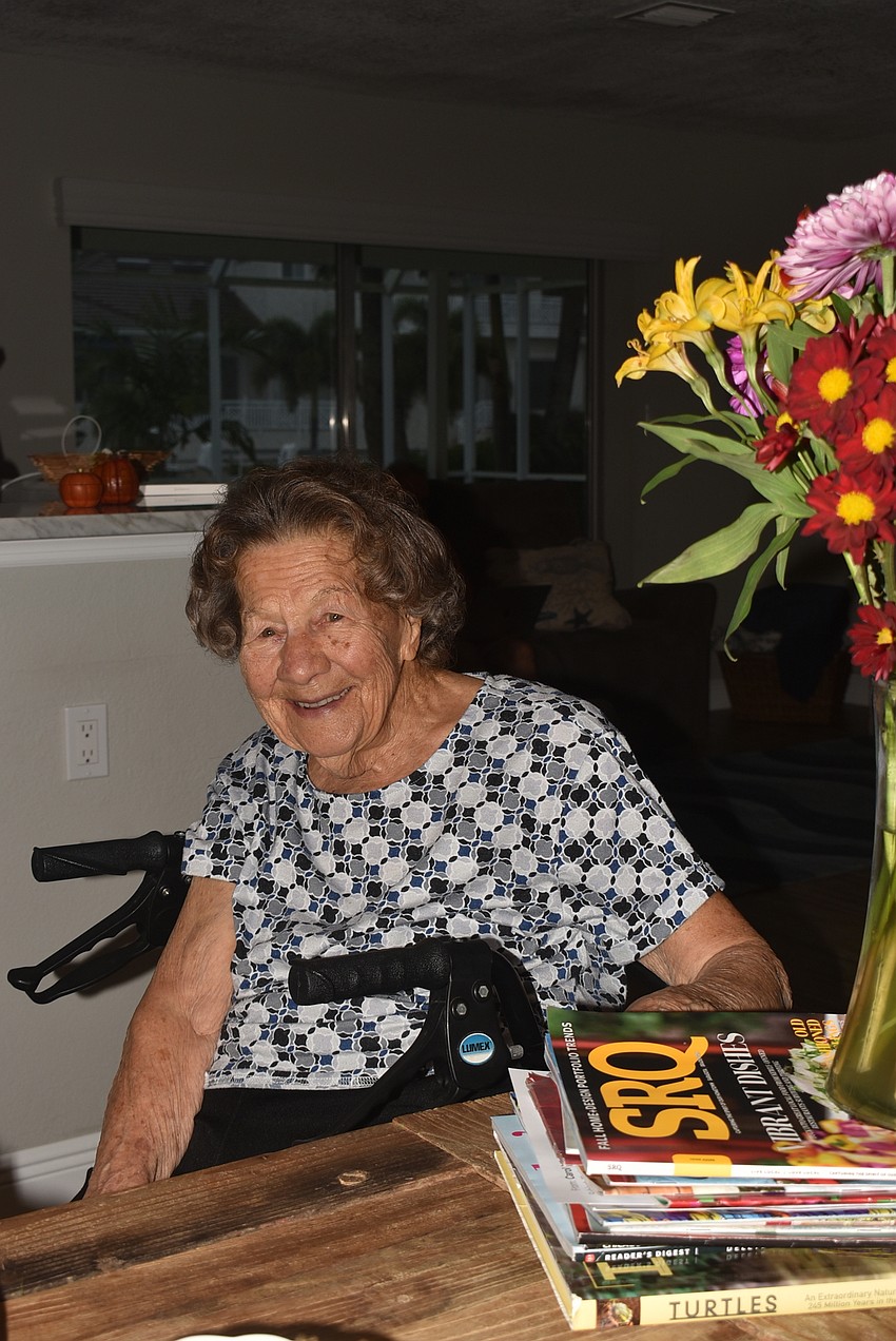 Mildred Clark, AKA Grandma Great, just before her 100th birthday.