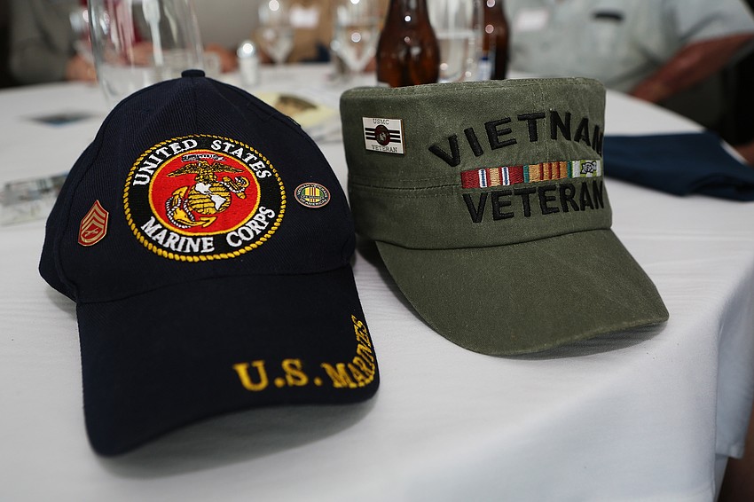 Many members brought their veterans hats and covers.