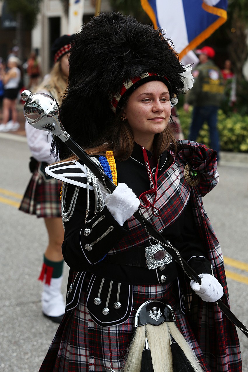 Riverview High School Kiltie Band students dress up for the occasion.