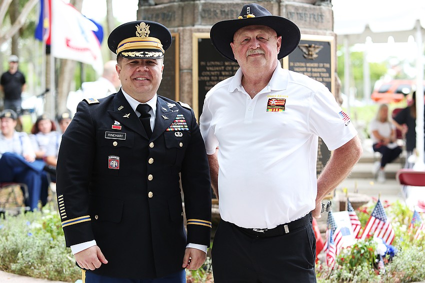Event speaker Chief Warrant Officer Wes Rinehart and fellow pilot Brian Russ