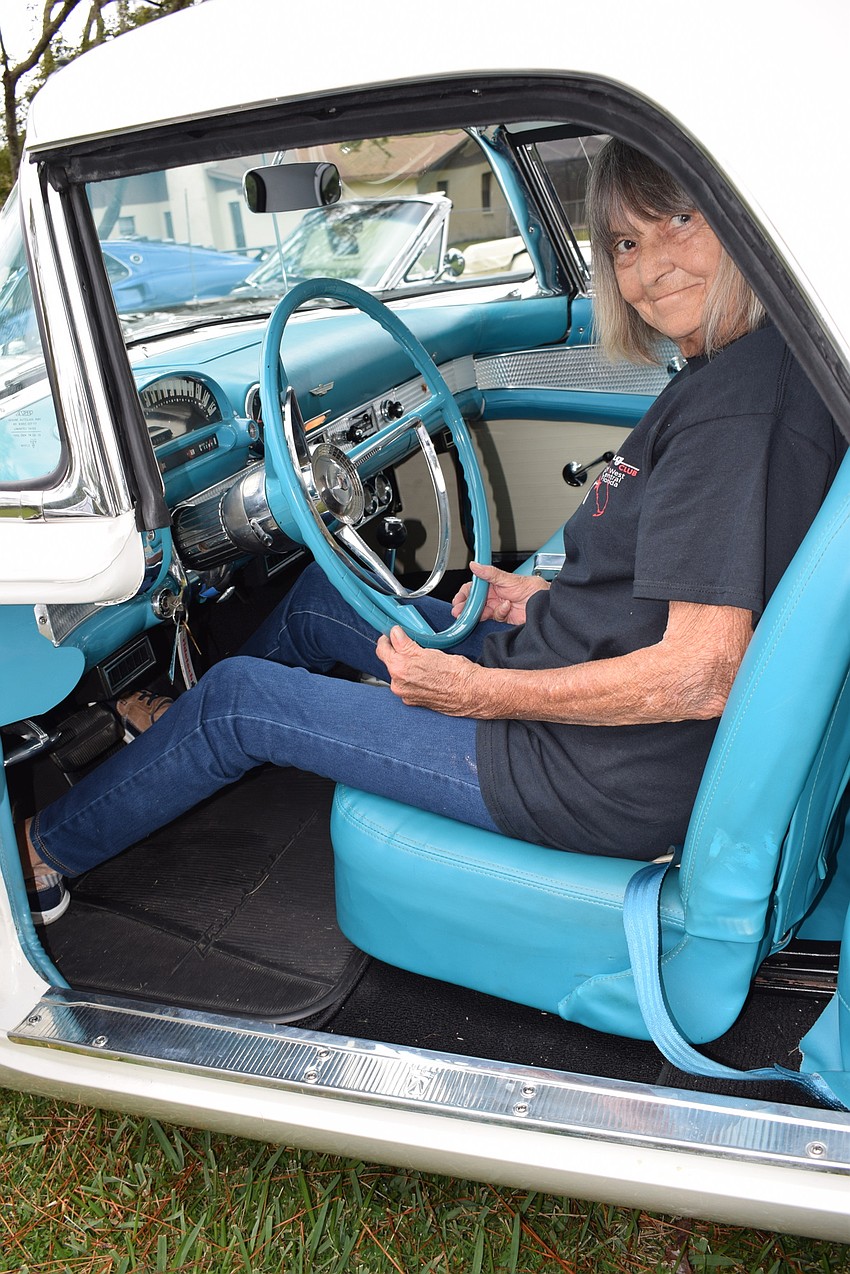 Brenda Holland of Braden Woods loves the colors of her 1956 Thunderbird.