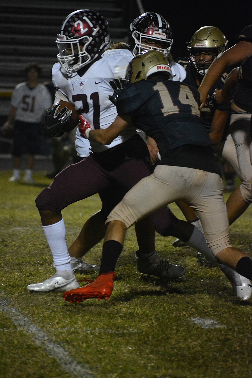 Nehemiah Jenkins breaks through the Countryside defense.