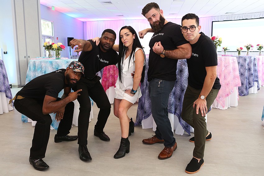 Hot Guys, JR Lallemand, Justin Johnson, Honorary Hot Girl Rachael Zucker and Hot Guys Rob Boyland and Carmen Delle Donne