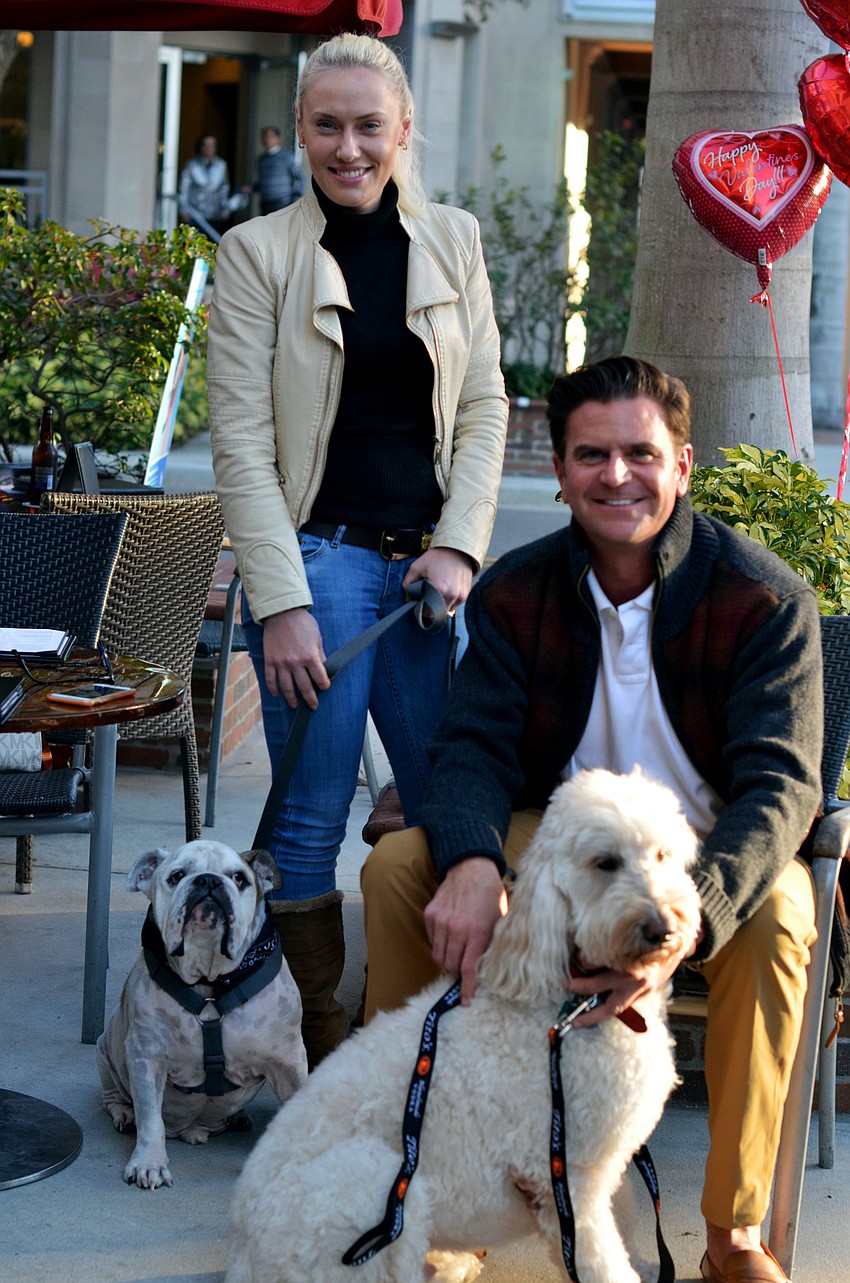 Jen Lizenberger with Bogart and Sam Cerrito with Sunni