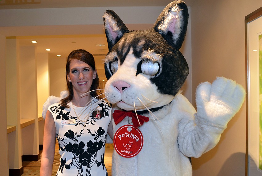 Chairwoman Angelique Chromy with Petunia