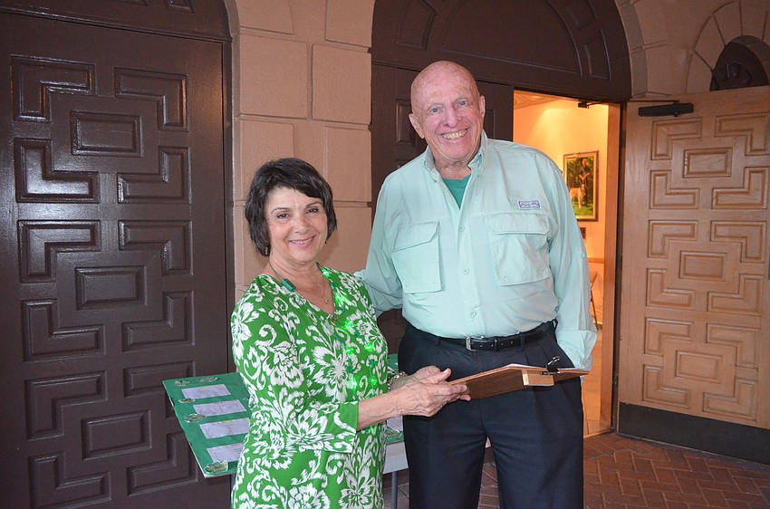 Event coordinator Phyllis McGuire and Men’s Club President George Noble
