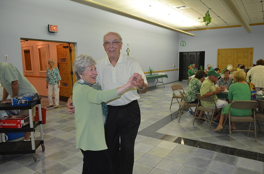 Beverly and Frank Stellon dance.