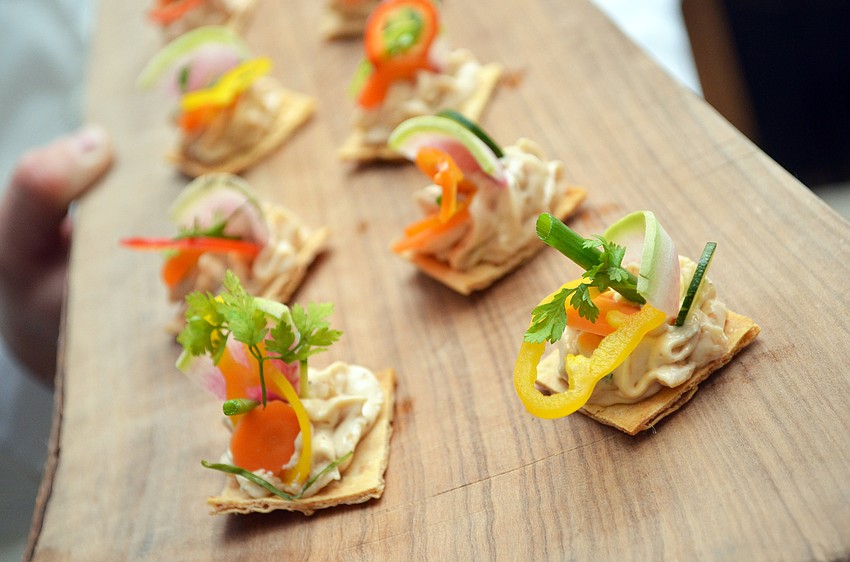 Guests enjoyed hors d’oeuvres before being seated for dinner at Sarasota Ballet’s Russian Variations Showcase Event ‘Soiree A La Russe.’