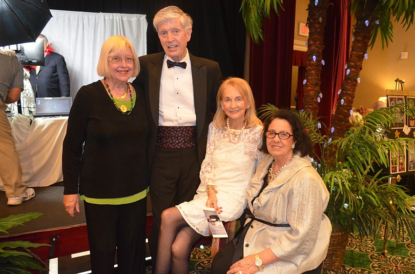 Nancy Griffin, Aging in Paradise co-chairperson Dick and Dee Pelton and Molly Carroll