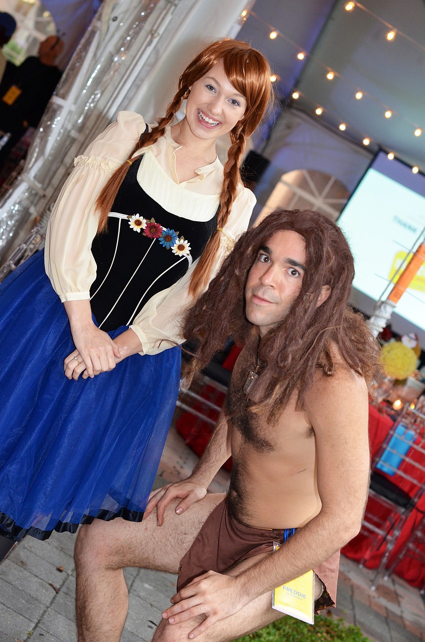 Samantha Centerbar as Anna from 'Frozen' and Freddie Lamoreaux as Tarzan