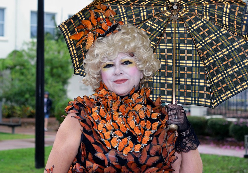 Miqui Lora as Effie Trinket from 'The Hunger Games'
