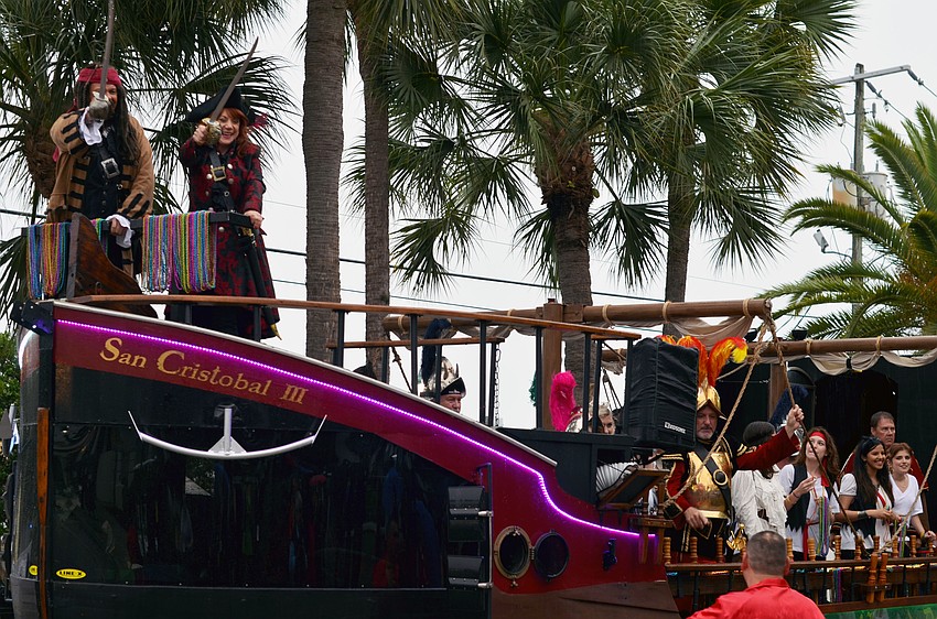 Dr. Larry and Pat Thompson arrive by pirate ship to 'Bringing Characters to Life.'
